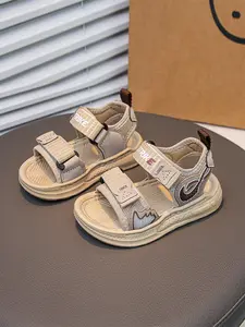 2026 New Trend Boys Functional Sports Sandals, Dual Velcro Adjustable Colorblock Mesh Breathable, Thick Sole Anti-Slip Soft Elastic