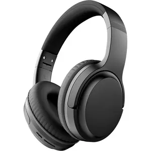 Bluetooth Headphones Over Ear, 68 Hours Playtime Wireless Headphones with Mic, Foldable Adjustable Lightweight HiFi Stereo Headset for Cellphone/PC/Work/Travel/Home/Office (Black)