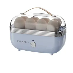 VASION Fast Egg Cooker, cooks 6 eggs at a time, can cook soft, medium, and hard yolks, with auto power off, BPA-free