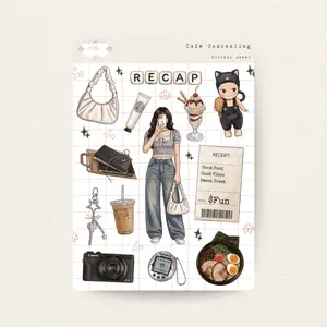 Cafe Journaling Sticker Sheet