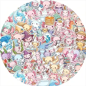 50pcs Colorful Salamander Stickers, Office Supplies and Notebook Accessories, Suitable for Scrapbooks, Diaries, Laptops, Water Bottles, Cars, Etc., Based on A Design Inspired By Faith.
