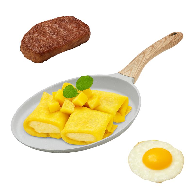 Nonstick Crepe Pan with Spreader,  Ceramic Coating Pancake Dosa Tawa Griddle Pan, for All Stove, Induction Compatible, PFOA Free (White)