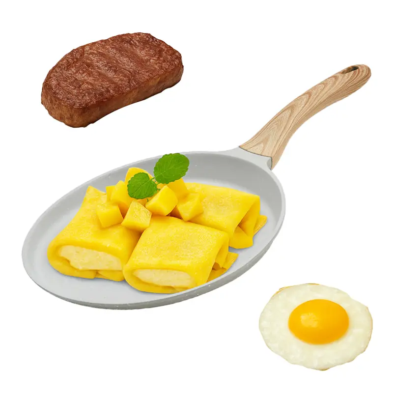 Nonstick Crepe Pan with Spreader,  Ceramic Coating Pancake Dosa Tawa Griddle Pan, for All Stove, Induction Compatible, PFOA Free (White)