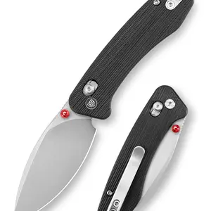 Trivisa Koala-BG Pocket Folding Knife, Crossbar Lock, 2.56'' N690 Stainless Steel G10 Handle, Edc Outdoor Tactical Climbing Tool
