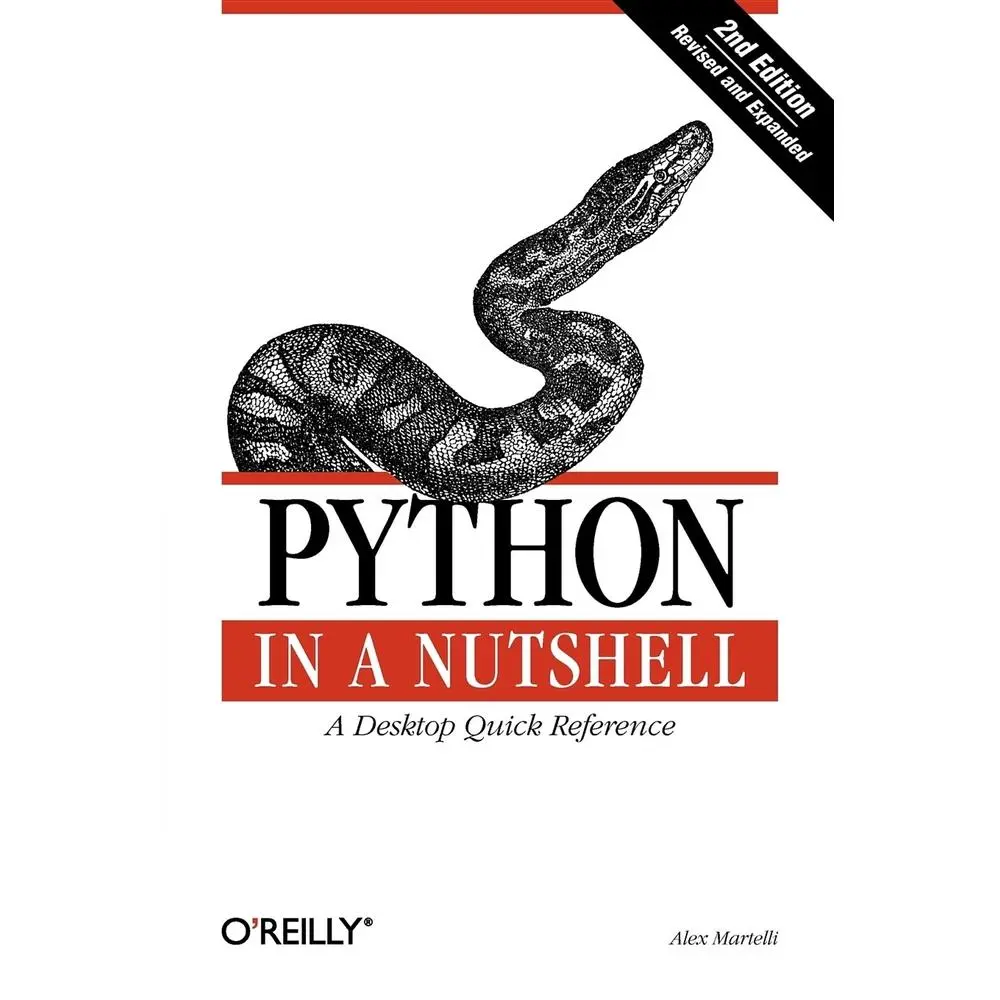 Used Soft Cover English Book - Python in a Nutshell, 2nd Edition by Alex Martelli, Python Reference Guide, Comprehensive Guide, Fast-Paced Tutorial, Quick Reference for Built-In Types