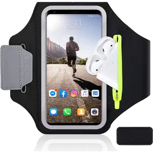 Running Armband for  16 Pro 15 14 13 12 11 Pro Max/Plus/XR/XS, Galaxy S25/S24/S23/S22, with Card Slot & Key Pockets,  Arm Bands Cell Phone Holder Fit Up to 6.9 Inches Phone
