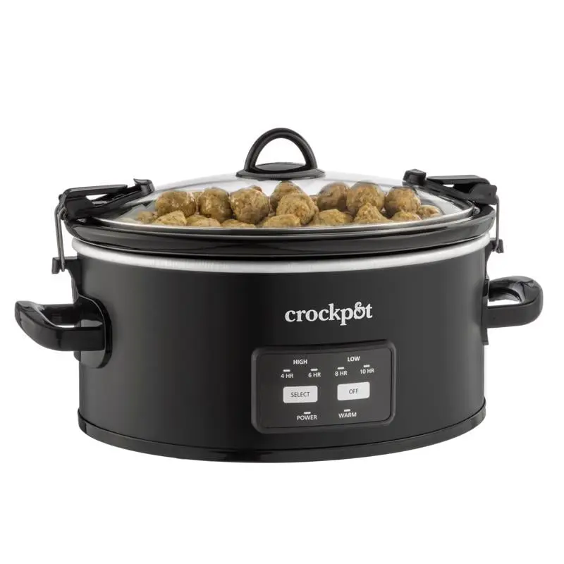 Crock-Pot 6094579 Programmable Slow Cooker - 6 qt, Black, Household Appliances, Kitchen Appliances