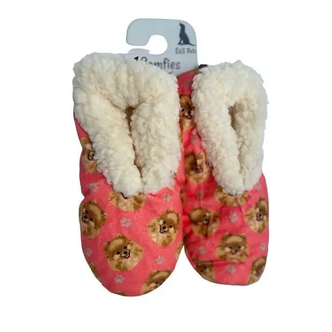 E&S Pets Comfies Pet Lover Slippers-Pomeranian