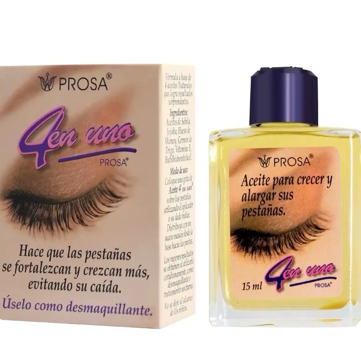 Prosa oil for lashes growth and eye makeup remover