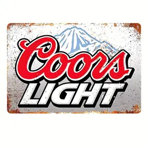 Coors Light Beer Metal Tin Sign, Vintage Decorative Wall Art, Wall Decor, Room Decor, Home Decor, Restaurant Decor, Bar Decor