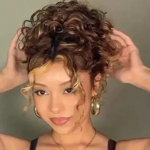 Hidden Strap 360 Deep Wave Lace Front Wigs Human Hair Lace Front Wig Human Hair 4/27 Ombre Highlights HD Lace Front Wigs P4/27 Highlight Curly Human Hair Wig 180 Density Pre Plucked Human Hair Frontal Wigs for Women