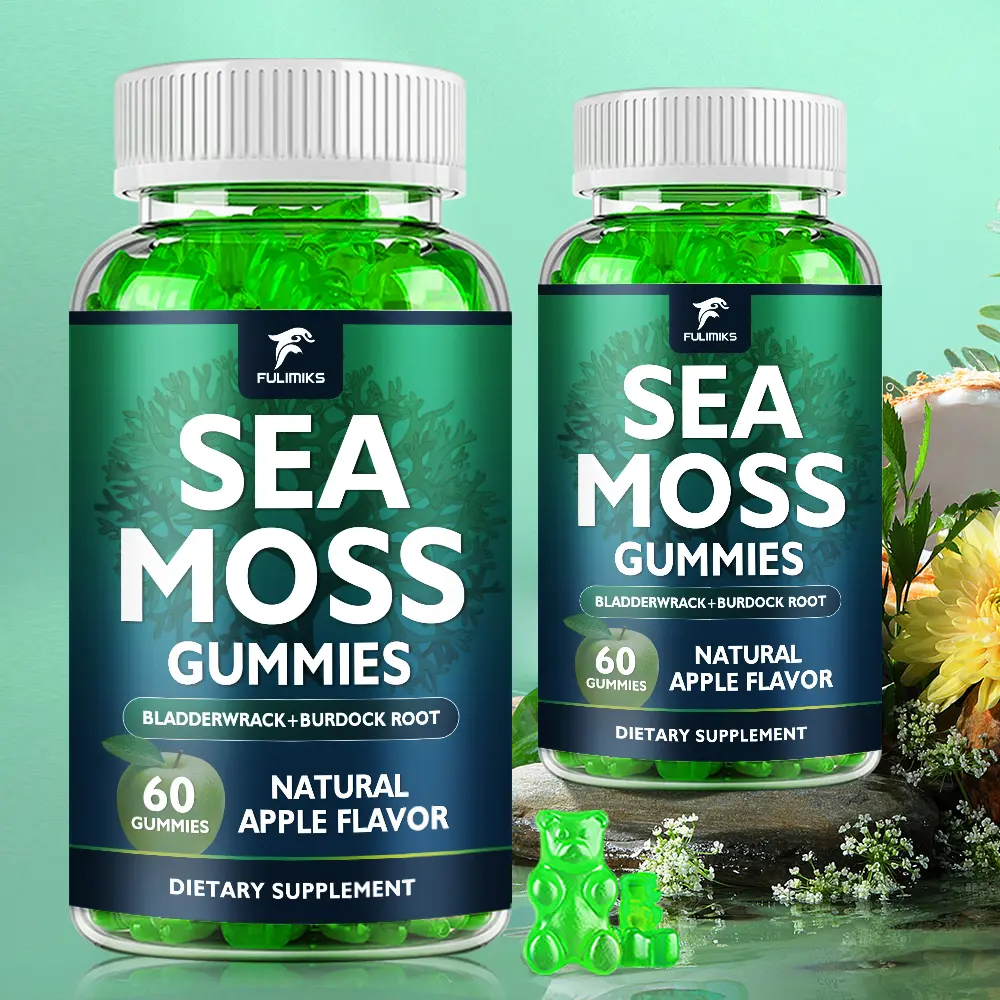 (2 PACK)  Sea Moss Gummies 1200mg - Delicious Sea Moss Gummies For Men & Women -120 Gummies In Total
