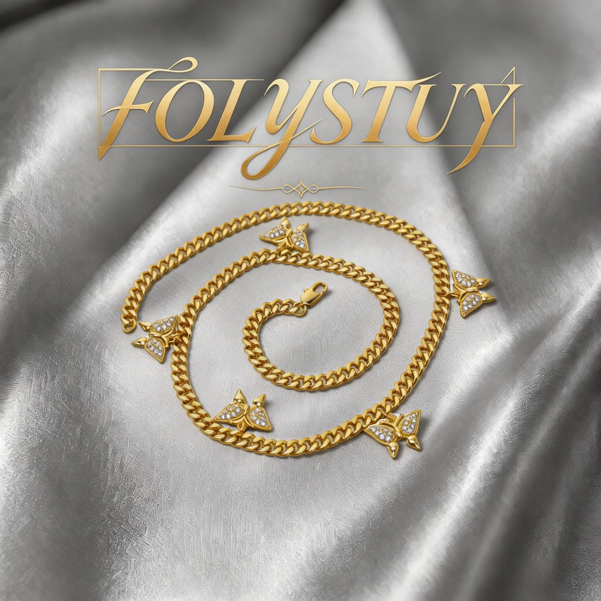 [FOLYSTUY(Y137)]Sparkly Butterfly Charm Cuban Link Gold Tone Necklace Dainty Layering Fashion Jewelry Gift for Women Daily Outfit