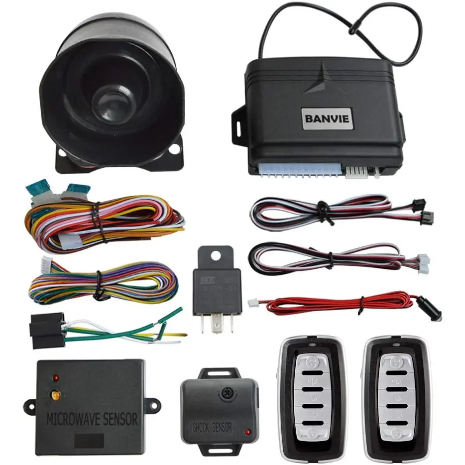 Car Alarm System Security Antitheft with Keyless Entry Kit