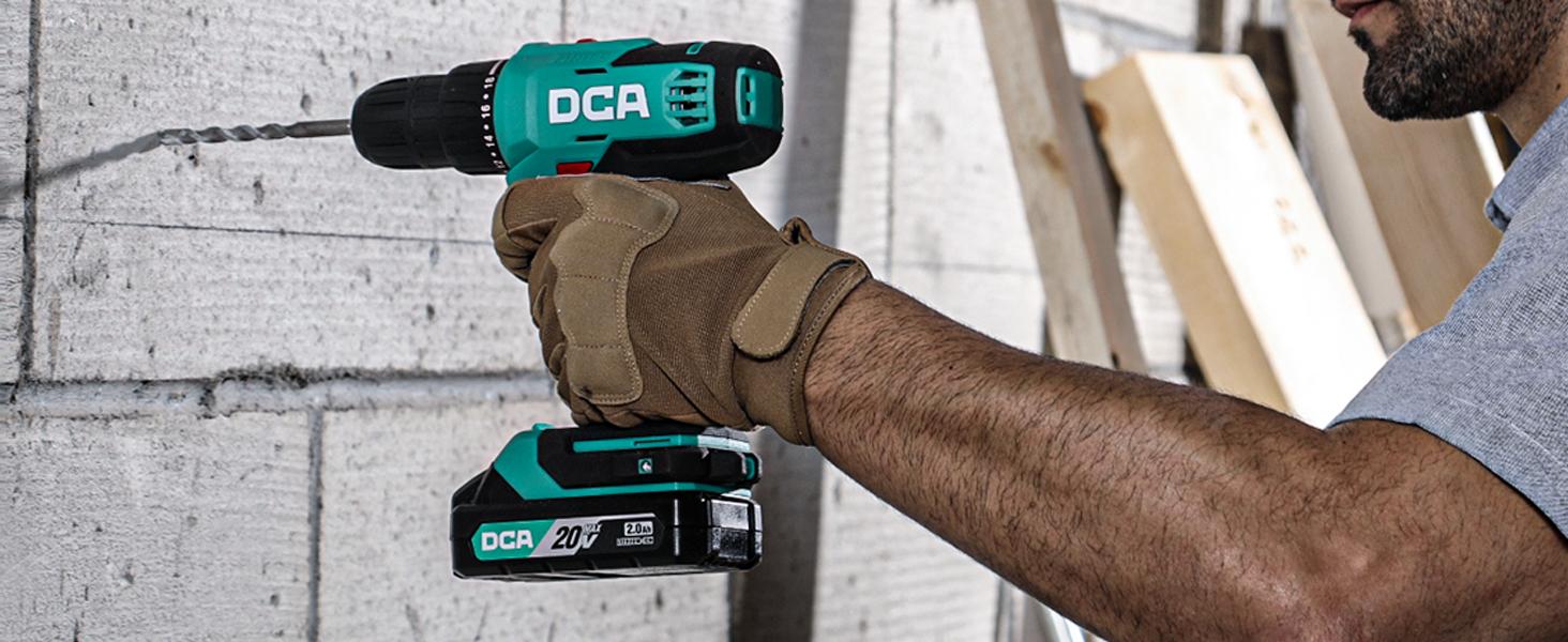 【5-year warranty】DCA 20V Cordless Drill 25-Piece Set, 28 ft・lb Torque, 3/8" Keyless Chuck, 2.0Ah Battery & Charger, 18+1 Clutch Settings, Ideal for Home DIY, Furniture Assembly, Plumbing, Light Drilling & Demolition 【5-year warranty】DCA 20V Cordless Drill 25-Piece Set, 28 ft・lb Torque, 3/8" Keyless Chuck, 2.0Ah Battery & Charger, 18+1 Clutch Settings, Ideal for Home DIY, Furniture Assembly, Plumbing, Light Drilling & Demolition