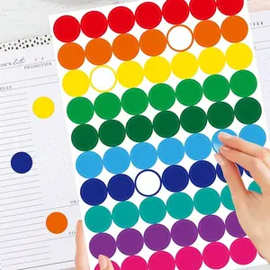700pcs Round Stickers, 3/4 Inch Colorful Coding Labels, 10 Colors Circular Price Stickers, Office Classroom Adhesive Tags, Handwritten Blank Seals, Self Adhesive Labels
