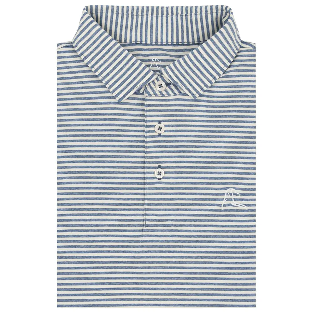 The Barts Heather Stripe Men's Short Sleeve Performance Polo