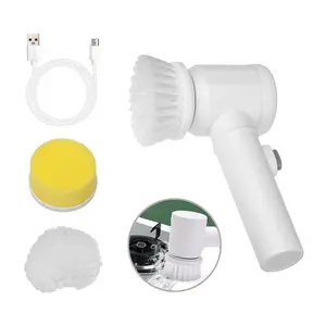 【TikTokShopBlackFriday】Electric Spin Scrubber, 1 Set Handheld Kitchen Cleaning Brush with Replacement Heads, USB Rechargeable Cordless Spin Scrubber for Home, Christmas Gift For Women, hashtag, TikTokShopCyberMonday
