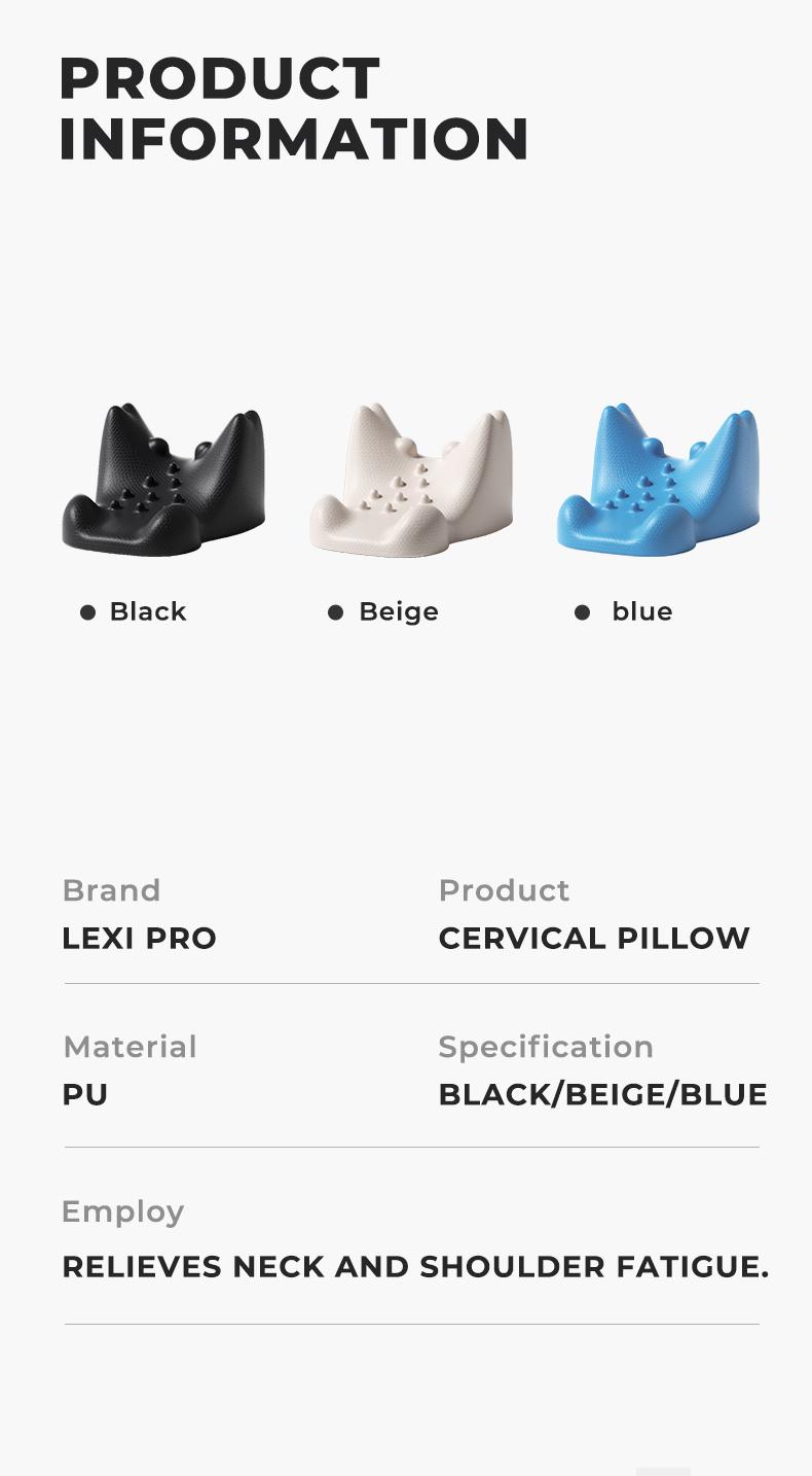 LEXI Cervical Massage Pillow Ergonomic Design With Scientific Zoning And Targeted Massage Nodes Simulates Hand Massage For Neck And Shoulder And Back Support Waterproof Stain Resistant And Washable For Daily Muscle Relaxation