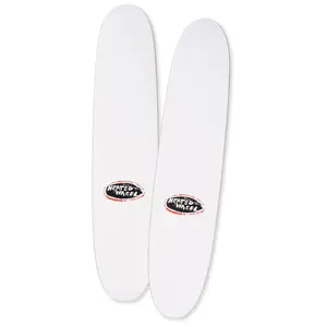 The Heated Wheel Skateboard Deck Team Polarizer White 6" x 27.5" Retro Cruiser