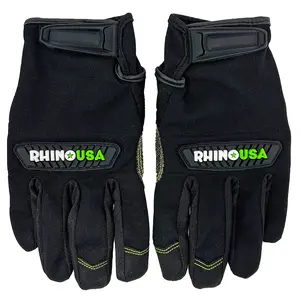 Rhino USA Utility Work Gloves for Men - Heavy Duty All-Purpose Safety Glove with Cut Resistant Fabric, Impact Protection