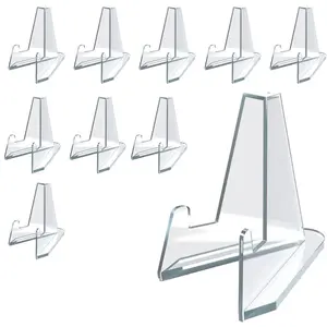 Acrylic Card Display Stand, 10pcs/set Transparent Card Display Racks, Card Storage Rack for PSA Graded Card, Trading Cards, Sports Cards, Desk Accessory, Desk Organizer, Card Holder, Office Desk Accessories, Desk Organizer Tidy, Table Organizers 20pcs