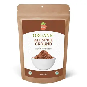 SPICY ORGANIC Pure Organic Allspice Ground 8 oz. - Certified USDA Organic - Allspice Seasoning for Baking, Marinades, Pickling, Stews, Sauces, and Beverages Flavor