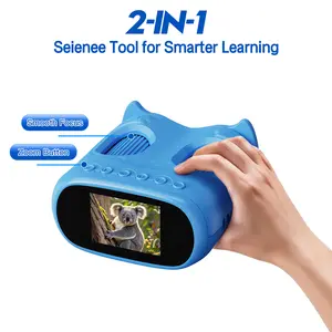 INSKAM Two-In-One Kids 4K Telescope&Microscope 3M-1000M Distance Telescope 1000X Magnification   Manual focus Camera Type-C Powered STEM Learning Tool Christmas Birthday Gifts for 3+ Boys Girls