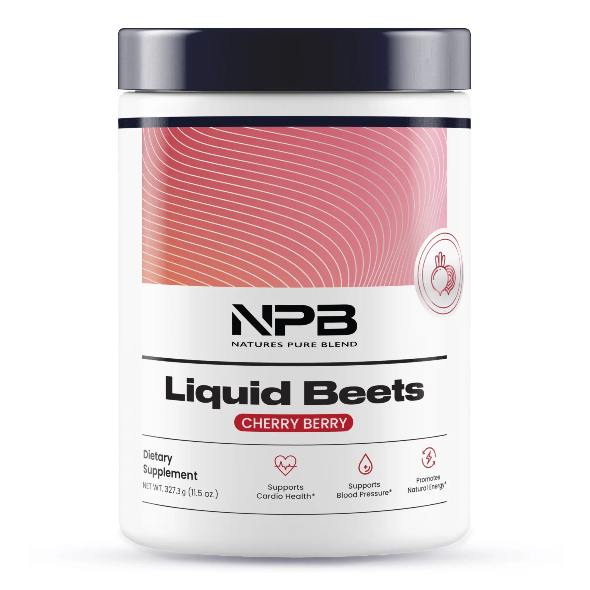 Liquid Beets - Natural Cherry Berry Flavor - Blood Pressure Support, Circulation Booster, Recovery Support, Heart Healthy Energy, Powder, Dietary Heal
