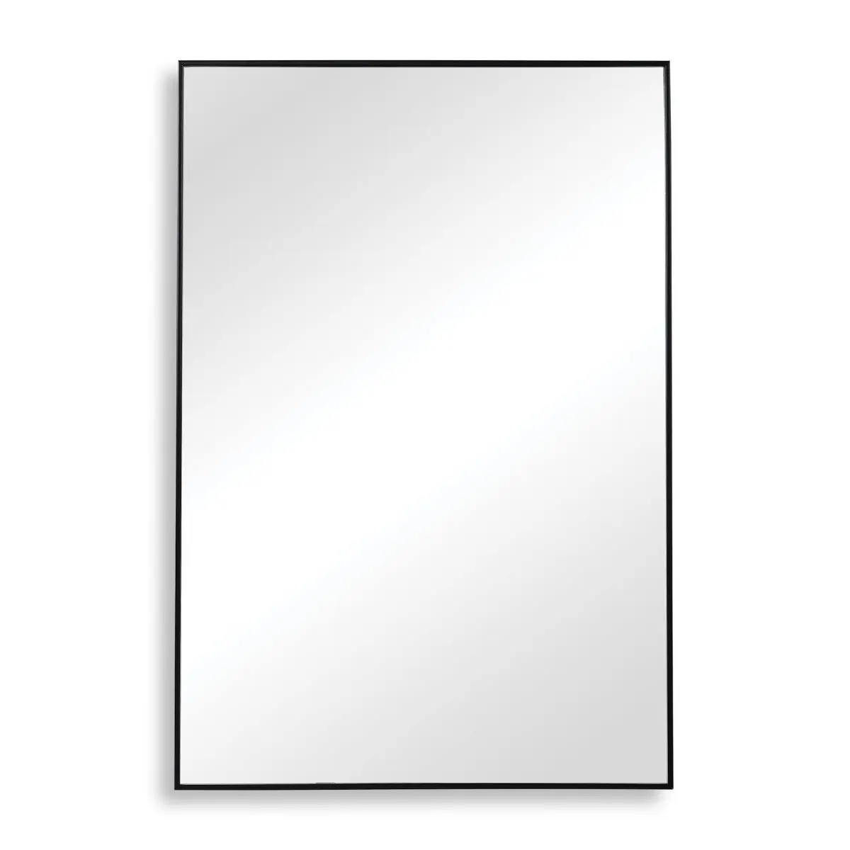 Thin Black Simple Clean Design Frame Mirror