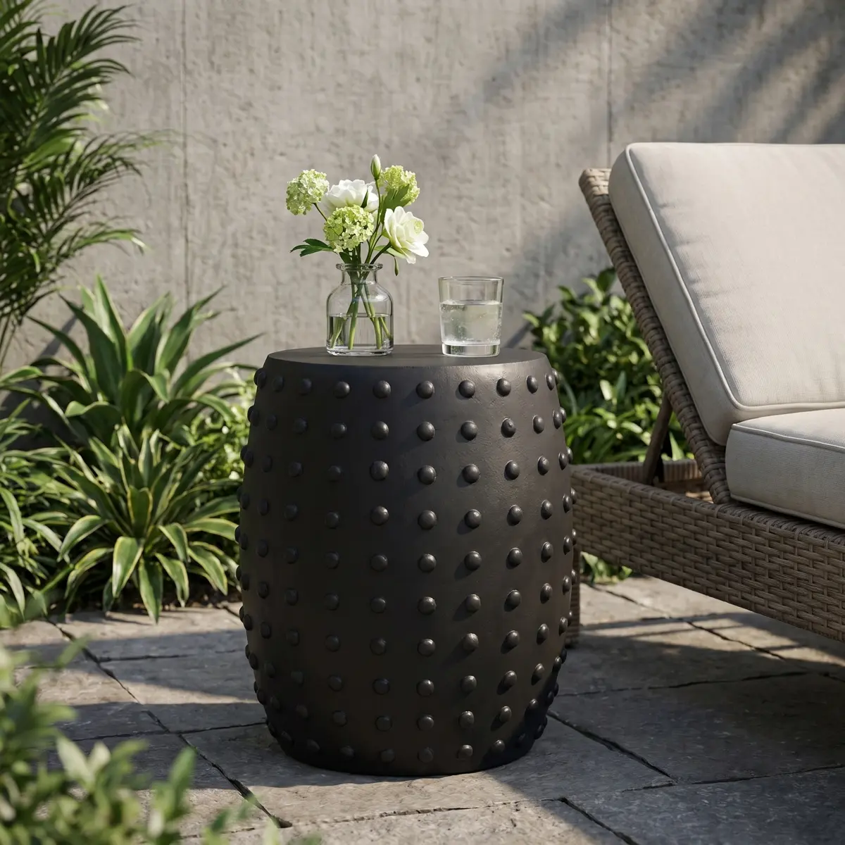 Outdoor LightWeight Concrete Side Table