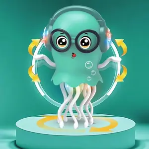Electric Dancing Jellyfish Toy, Music Playing Standing Crawling Toy, Unique Kids Gift, Christmas Present for Boys and Girls