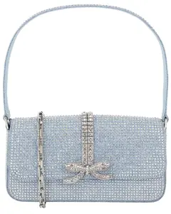 Self-Portrait Denim Shoulder Bag