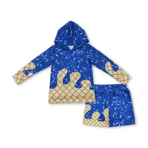 Boy Winter Clothes Blue Sprinkles Team Winter Shorts Set Sports Clothing Set BLS0014