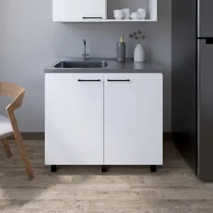 Utility Sink Cabinet Burwood, Kitchen, White