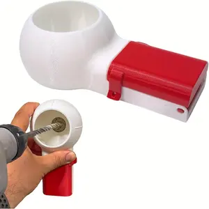 1/2-Piece Rotary Nozzle Drill Dust Collector - Featuring a Rotating & Tilting System - Ideal for Decorators and Home Use - Home Improvement Tool - Compact Design - Durable Plastic - Sturdy Construction - For DIY Enthusiasts