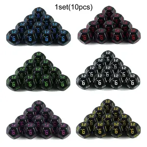 10pcs Dnd Dice Set, Acrylic Material, Ideal for Role-Playing Games & DND, Enhance Your Gaming Experience