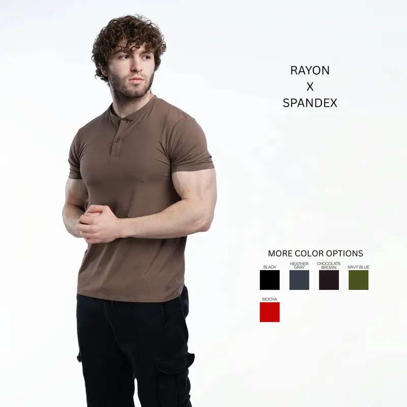 EKKO Blank Henley Short Sleeve | Premium Material | Men’s Fit