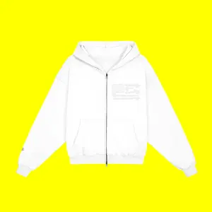 White USA Zip Up Hoodie