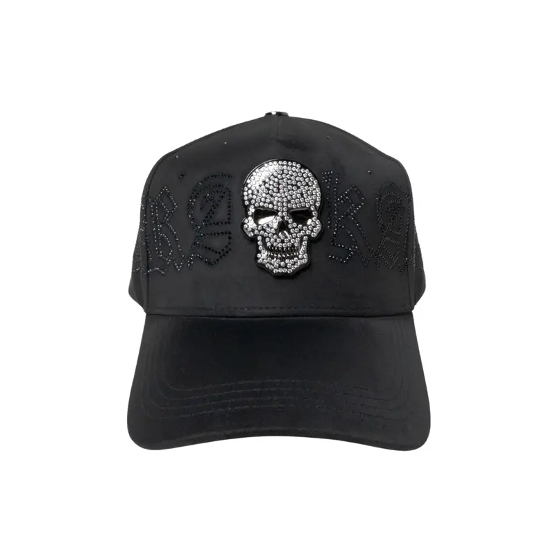 Hat Skull All Black Trakas Crystal Edition