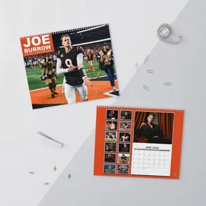 2026 J Burow Wall Calendar – QB Number 9 Monthly Calendar, Football Fan Gift, Home Decor & Office Planner