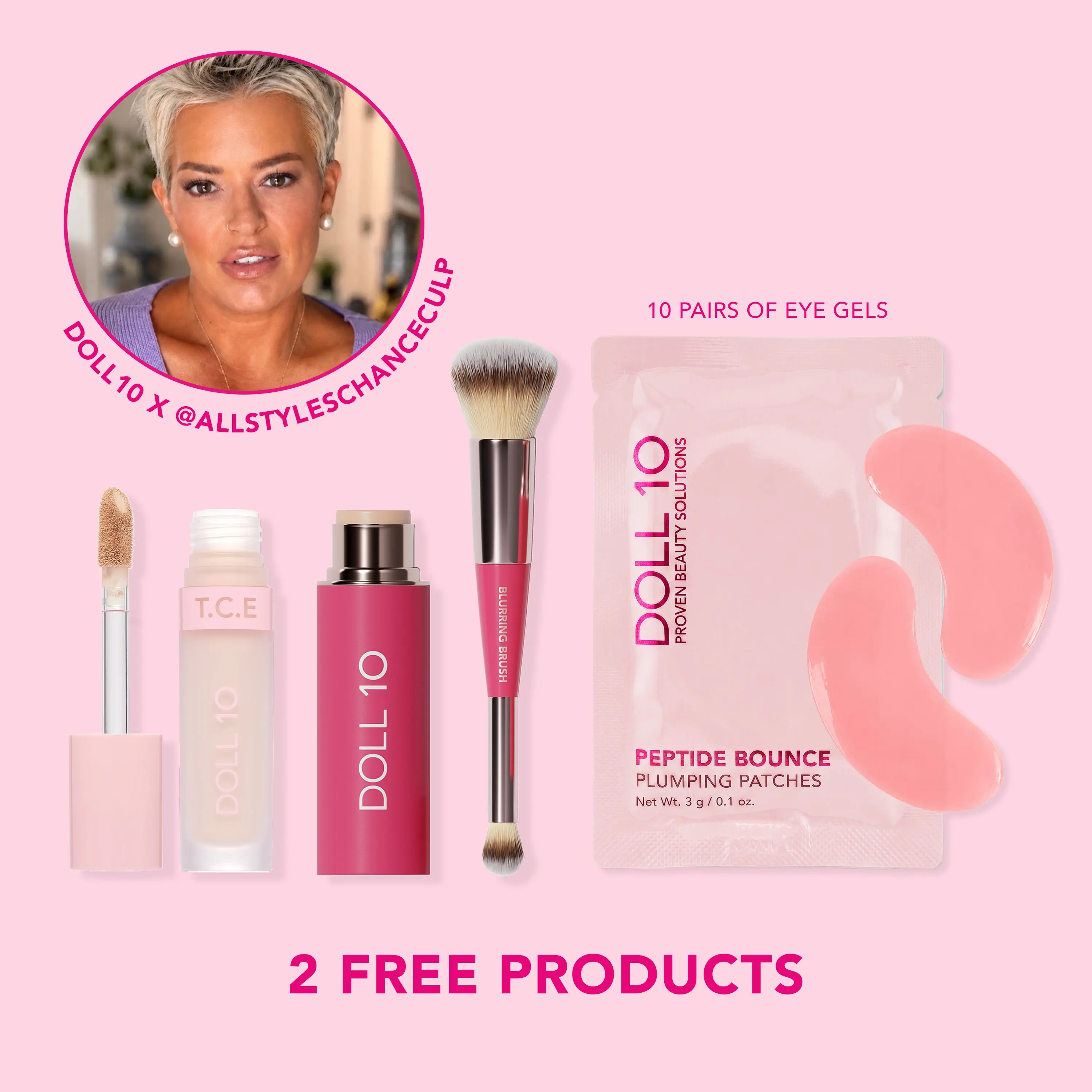 Chanci's Complexion Collection | Peptide Blur Stick Foundation, TCE Concealer, Peptide Plumping Eye Patches