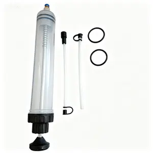 Automotive Maintenance Fluid Transfer Syringe - 500mL Manual Pump, Engine and Brake Fluid Puller Tool