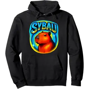 Funny SYBAU Ironic Capybara Meme Pullover Hoodie