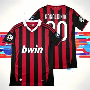 2009 2010 Black Red Home #80Ronaldinho Short Sleeve Jersey