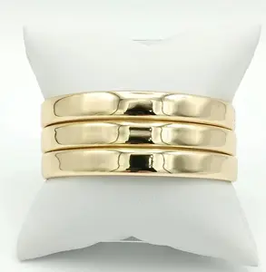 Bracelet Set of Three- Bangle 8mm- 71/2 Inch For Women Elegant Design,