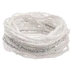 20-piece bohemian beaded bracelet set, elastic glass bead multi-layer summer bracelets, suitable for women's beach parties, festivals, weddings, and other occasions, hippie-style layered bracelets: clothing, shoes, and jewelry