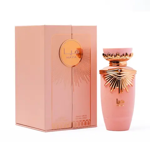 Lattafa Haya Women's Eau De Parfum (EDP) Spray, 3.4 fl oz (100ml) Fruity Floral Single Item Women Perfumes (3 to 3.9 fl oz Range)