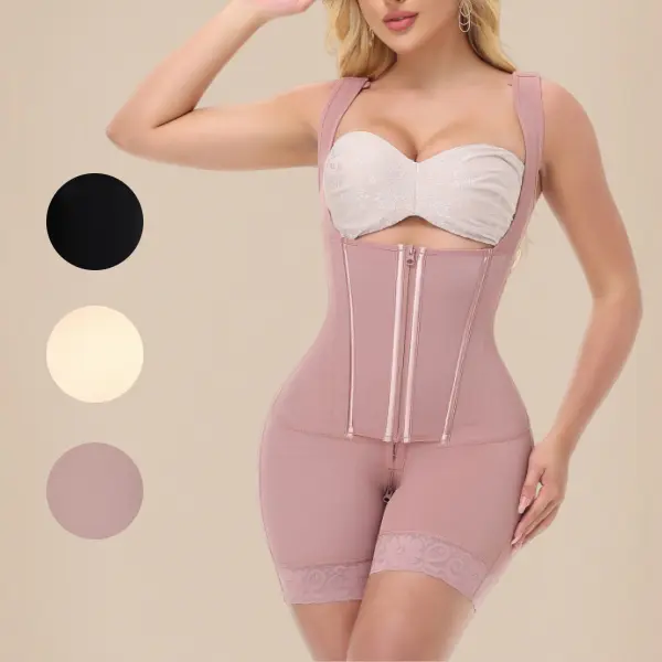 ChicCurve New BBL Shapewear Extreme Waist Belt Shapewear for Women Stage 3 Tummy Control Butt Lifter Bodysuit for 2025 Open Crotch with Zipper