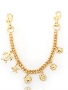 Beach Bag Keychain, Cute Starfish Shell Turtle Charm Handbag Purse Chain, Stylish Accessory for Summer